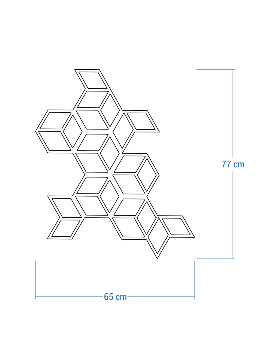 Dekoracja ścienna metalowa na rośliny pnące Trejaż Cube M 65x77 cm - obrazek 5