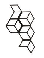 Dekoracja ścienna metalowa na rośliny pnące Trejaż Cube S 35x61 cm