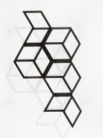 Dekoracja ścienna metalowa na rośliny pnące Trejaż Cube S 35x61 cm - obrazek 2