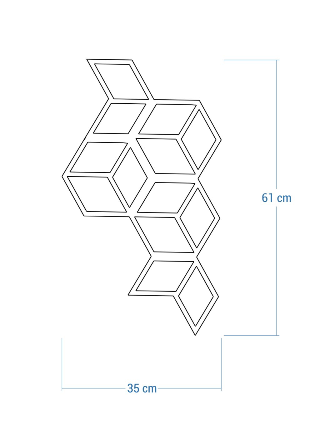 Dekoracja ścienna metalowa na rośliny pnące Trejaż Cube S 35x61 cm - obrazek 5