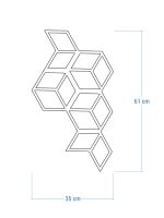 Dekoracja ścienna metalowa na rośliny pnące Trejaż Cube S 35x61 cm - obrazek 5