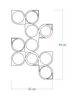 Dekoracja ścienna metalowa na rośliny pnące Trejaż Malla L 56x94 cm - obrazek 5