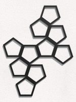 Dekoracja ścienna metalowa na rośliny pnące Trejaż Pentagon L 59x77 cm - obrazek 2