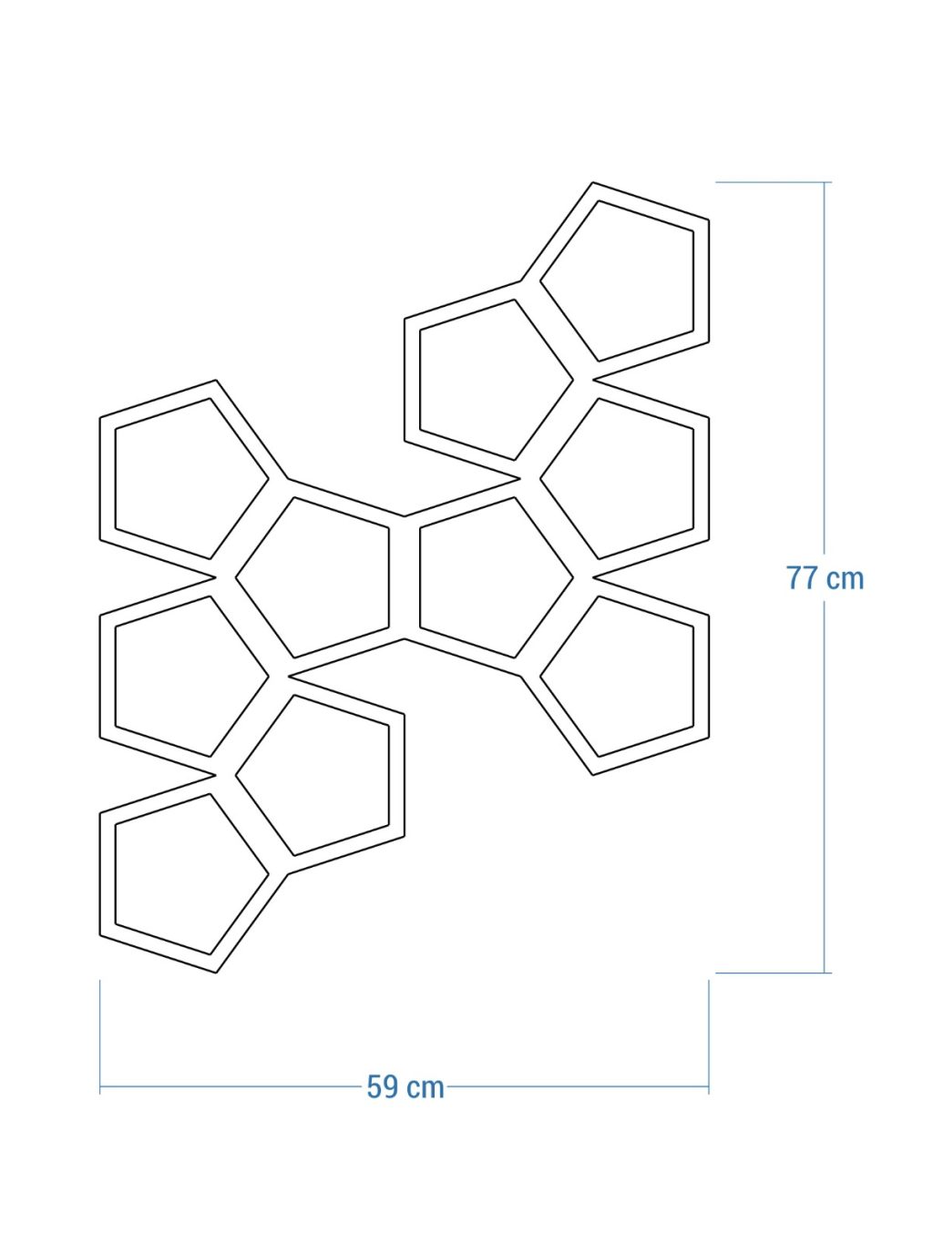 Dekoracja ścienna metalowa na rośliny pnące Trejaż Pentagon L 59x77 cm - obrazek 5