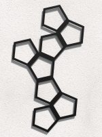 Dekoracja ścienna metalowa na rośliny pnące Trejaż Pentagon M 54x84 cm - obrazek 2