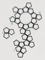 Dekoracja ścienna metalowa na rośliny pnące Trejaż Pentagon M 54x84 cm - obrazek 4