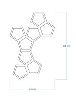Dekoracja ścienna metalowa na rośliny pnące Trejaż Pentagon M 54x84 cm - obrazek 5
