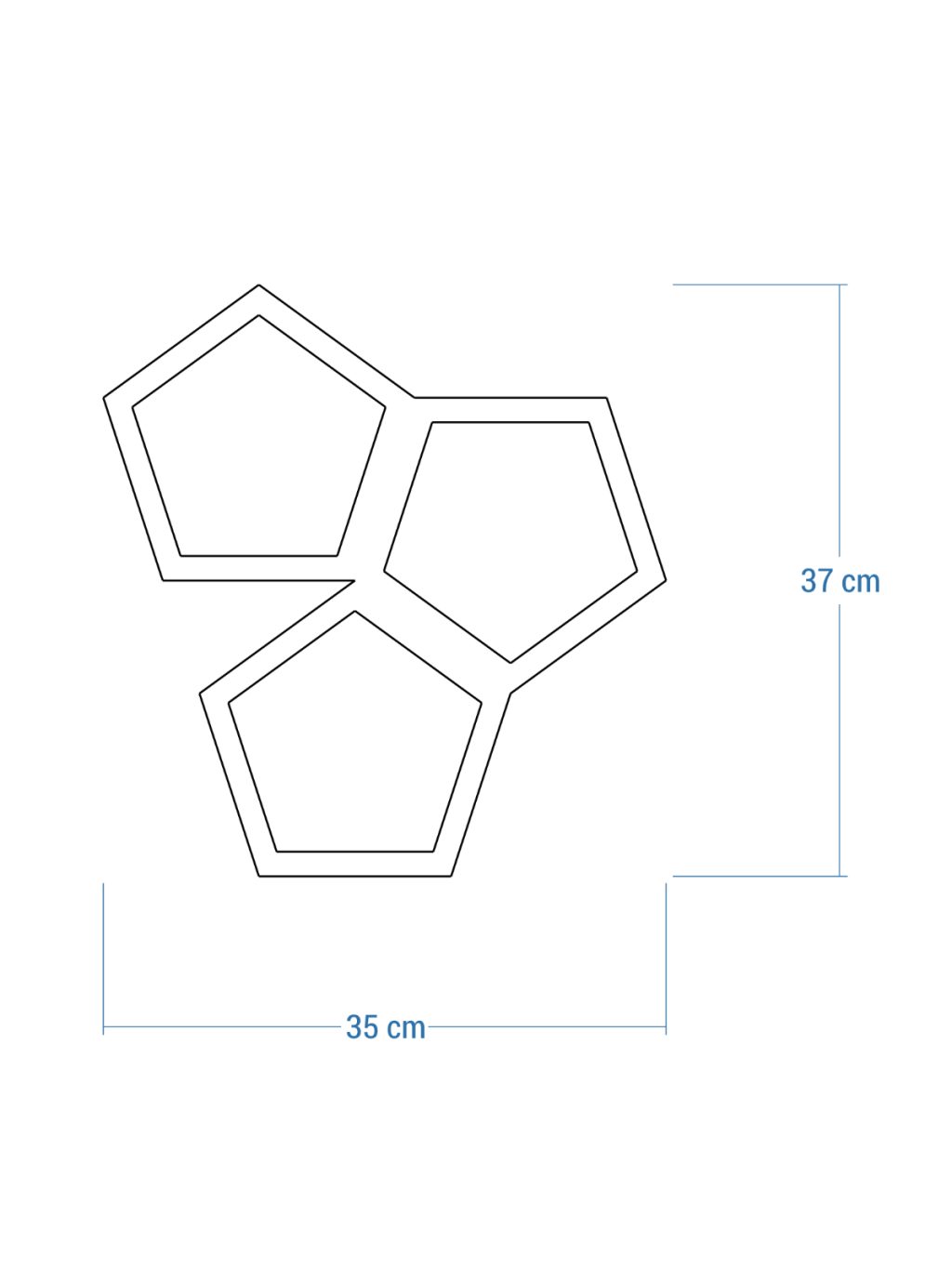 Dekoracja ścienna metalowa na rośliny pnące Trejaż Pentagon S 35x37 cm - obrazek 5