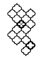 Dekoracja ścienna metalowa na rośliny pnące Trejaż Maroko L 54x98 cm