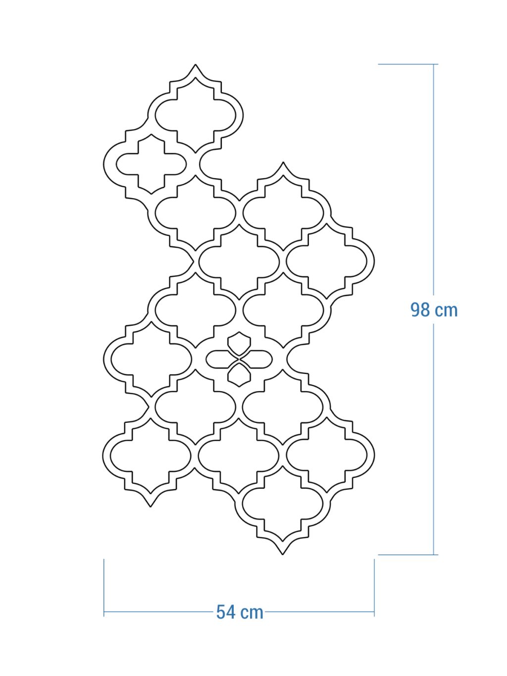Dekoracja ścienna metalowa na rośliny pnące Trejaż Maroko L 54x98 cm - obrazek 5