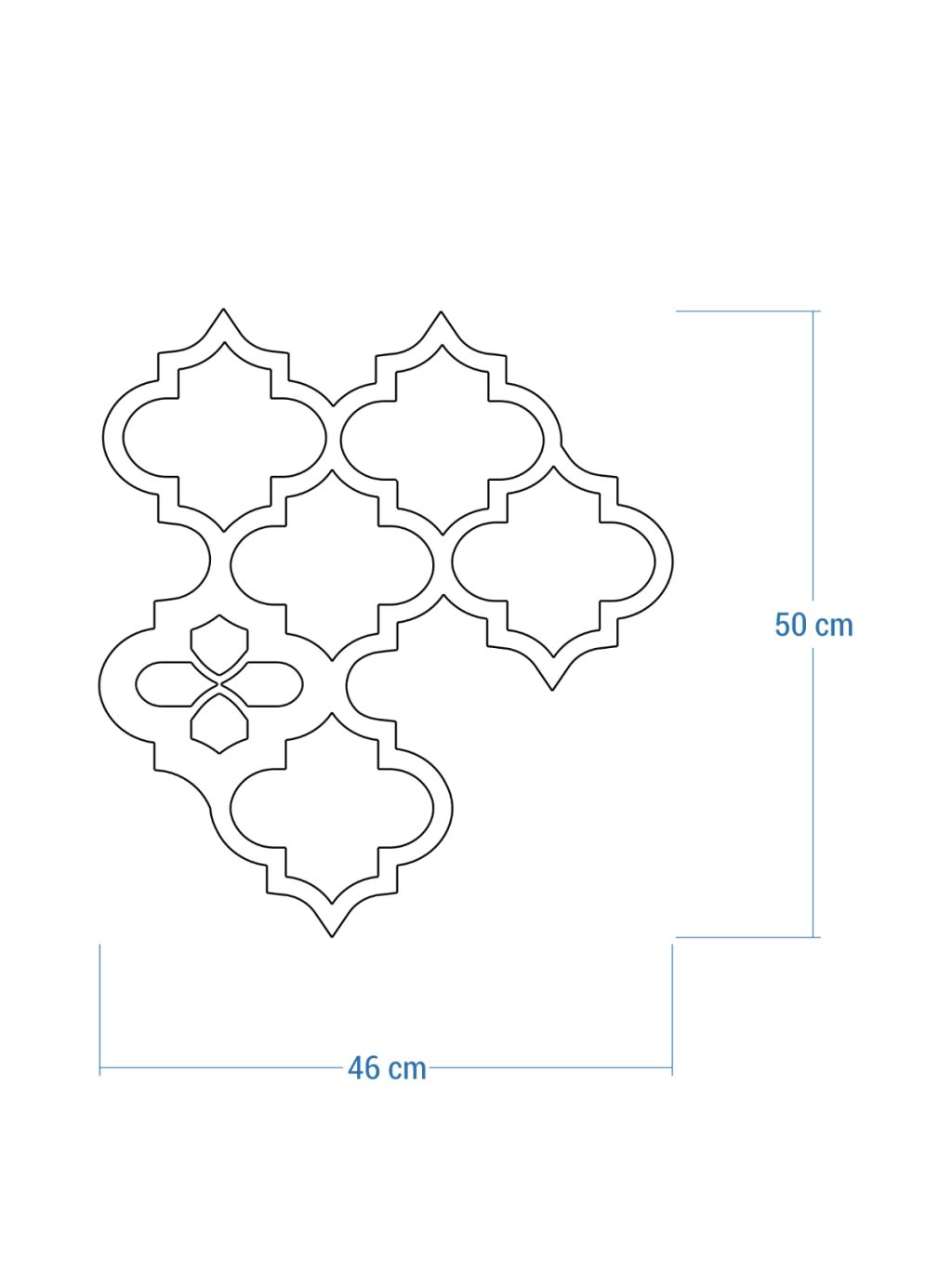 Dekoracja ścienna metalowa na rośliny pnące Trejaż Maroko S 45x50 cm - obrazek 5