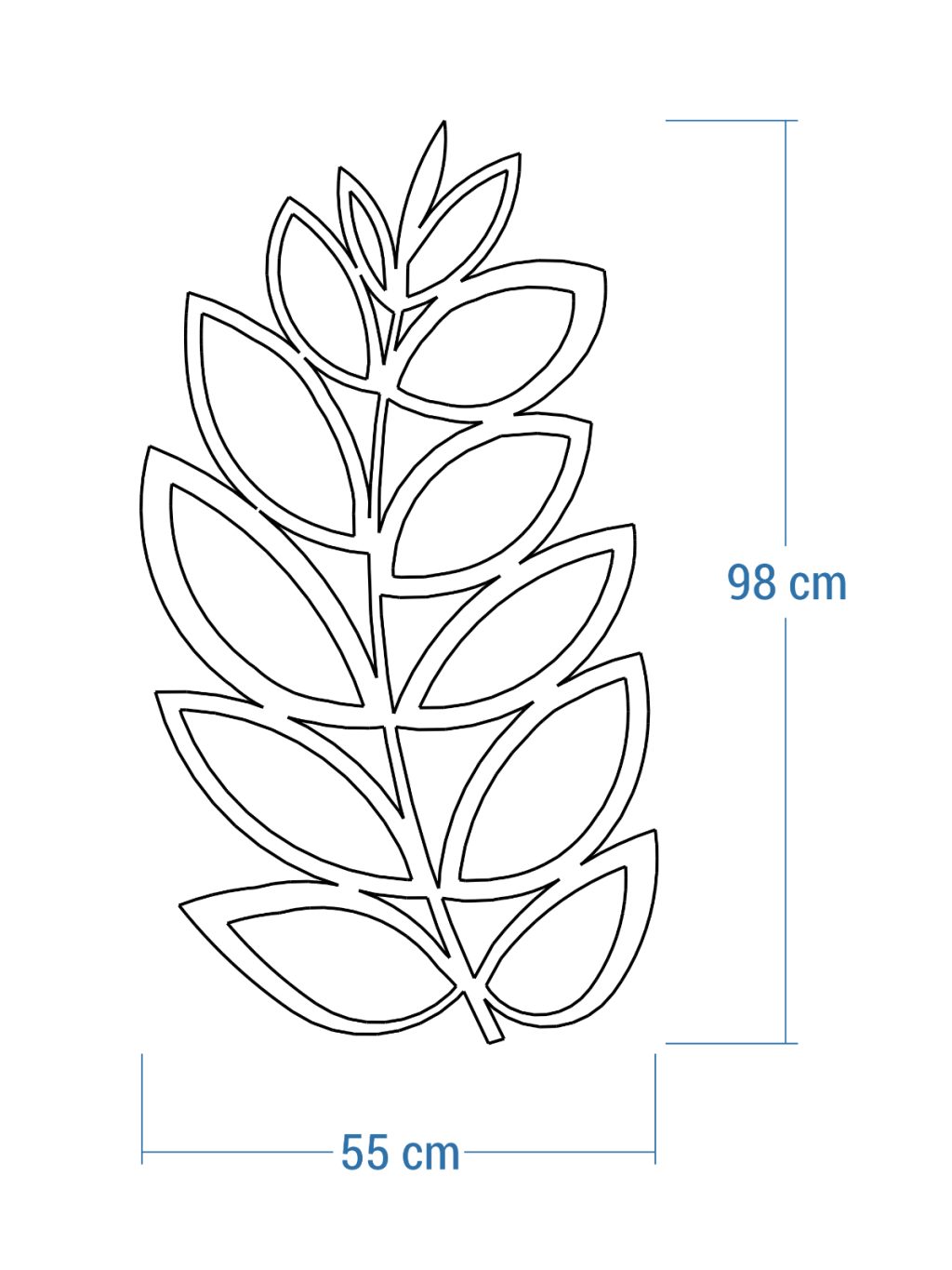 Dekoracja ścienna metalowa na rośliny pnące Trejaż Floral L 55x98 cm - obrazek 5