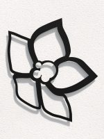 Dekoracja ścienna metalowa na rośliny pnące Trejaż Floral S 49x49 cm - obrazek 2