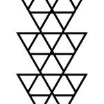 Dekoracja ścienna metalowa na rośliny pnące Trejaż Trójkąty L 52x90 cm