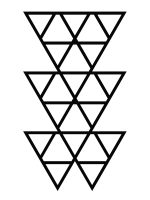 Dekoracja ścienna metalowa na rośliny pnące Trejaż Trójkąty L 52x90 cm