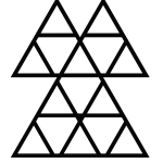 Dekoracja ścienna metalowa na rośliny pnące Trejaż Trójkąty M 52x60 cm