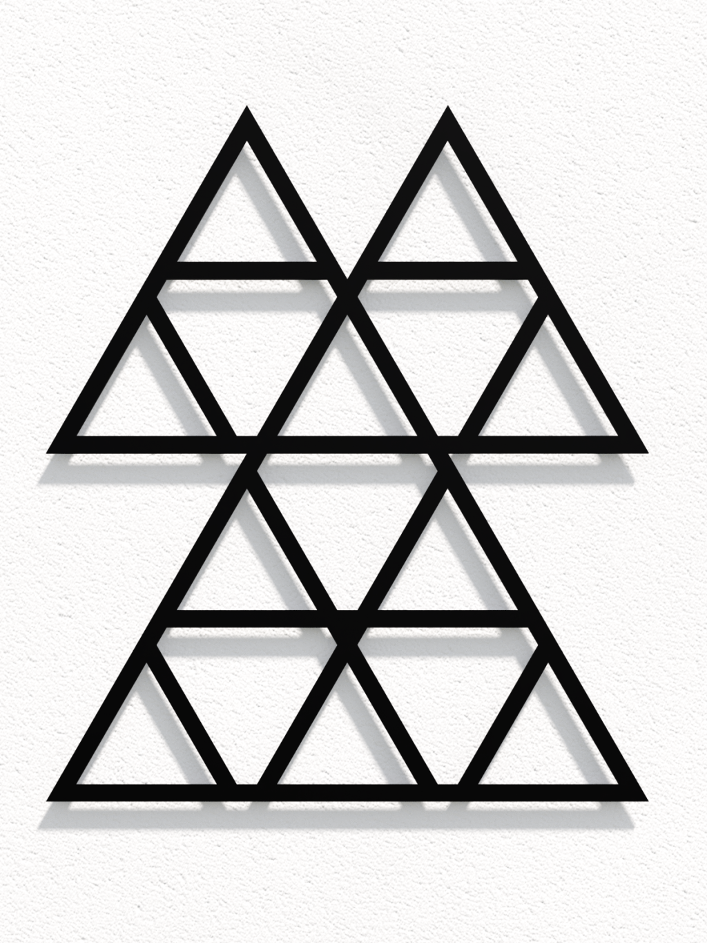 Dekoracja ścienna metalowa na rośliny pnące Trejaż Trójkąty M 52x60 cm - obrazek 2