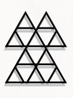 Dekoracja ścienna metalowa na rośliny pnące Trejaż Trójkąty M 52x60 cm - obrazek 2