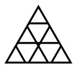 Dekoracja ścienna metalowa na rośliny pnące Trejaż Trójkąty S 52x45 cm