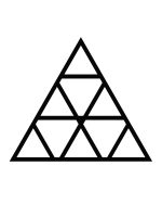 Dekoracja ścienna metalowa na rośliny pnące Trejaż Trójkąty S 52x45 cm