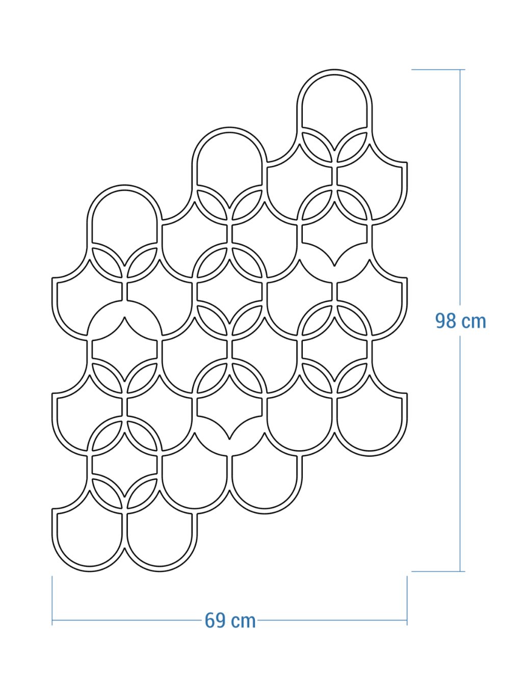Dekoracja ścienna metalowa na rośliny pnące Trejaż Orient L 69x98 cm - obrazek 5