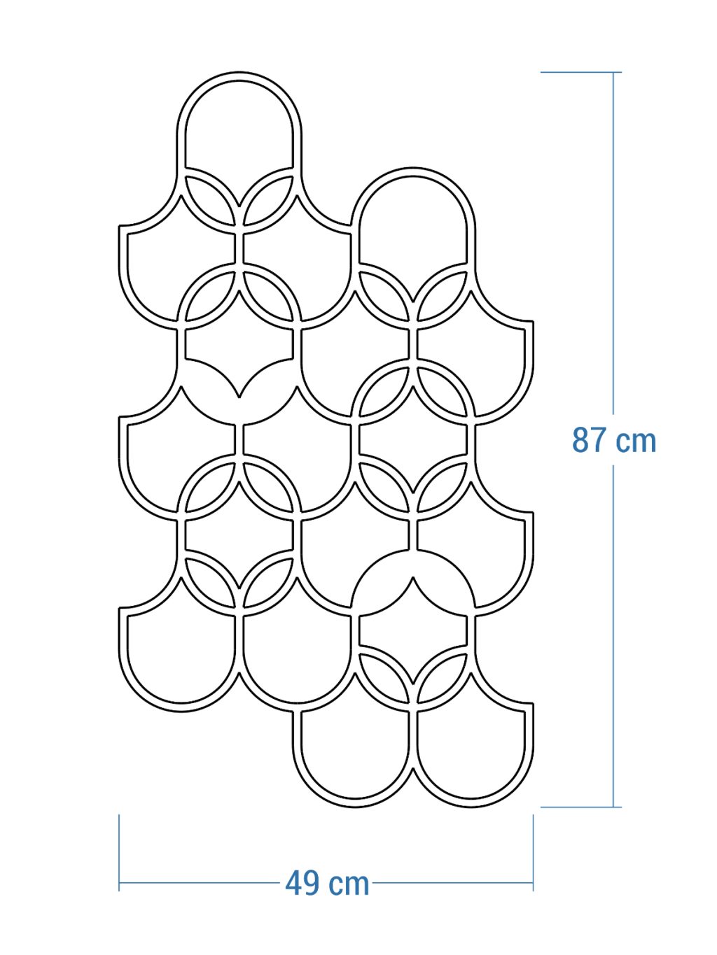 Dekoracja ścienna metalowa na rośliny pnące Trejaż Orient M 49x87 cm - obrazek 5
