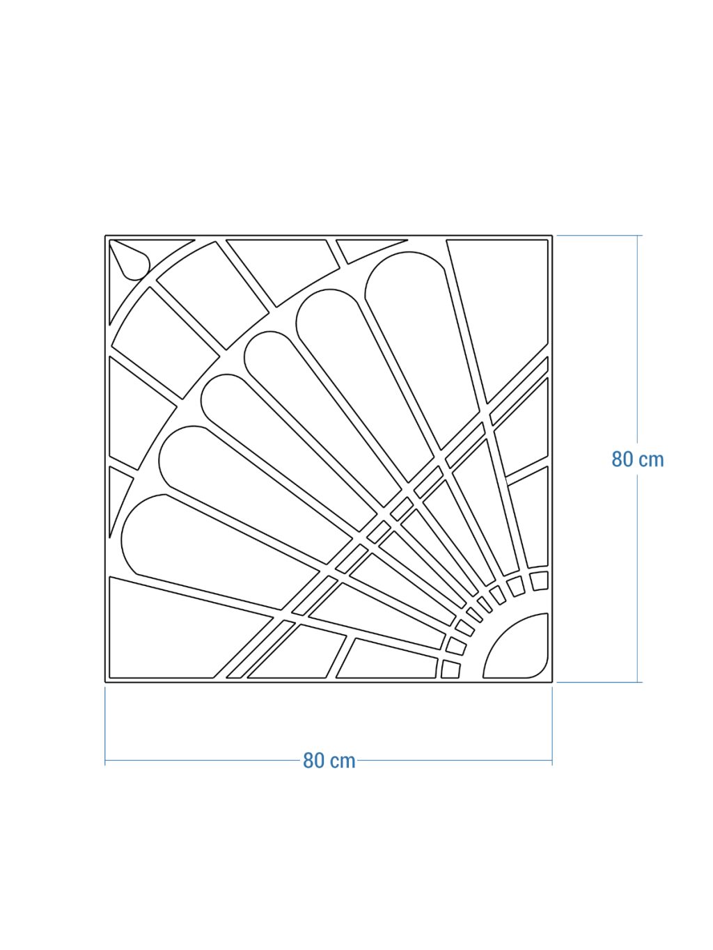 Dekoracja ścienna metalowa na rośliny pnące Trejaż Paro L 80x80 cm - obrazek 5