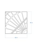 Dekoracja ścienna metalowa na rośliny pnące Trejaż Paro L 80x80 cm - obrazek 5
