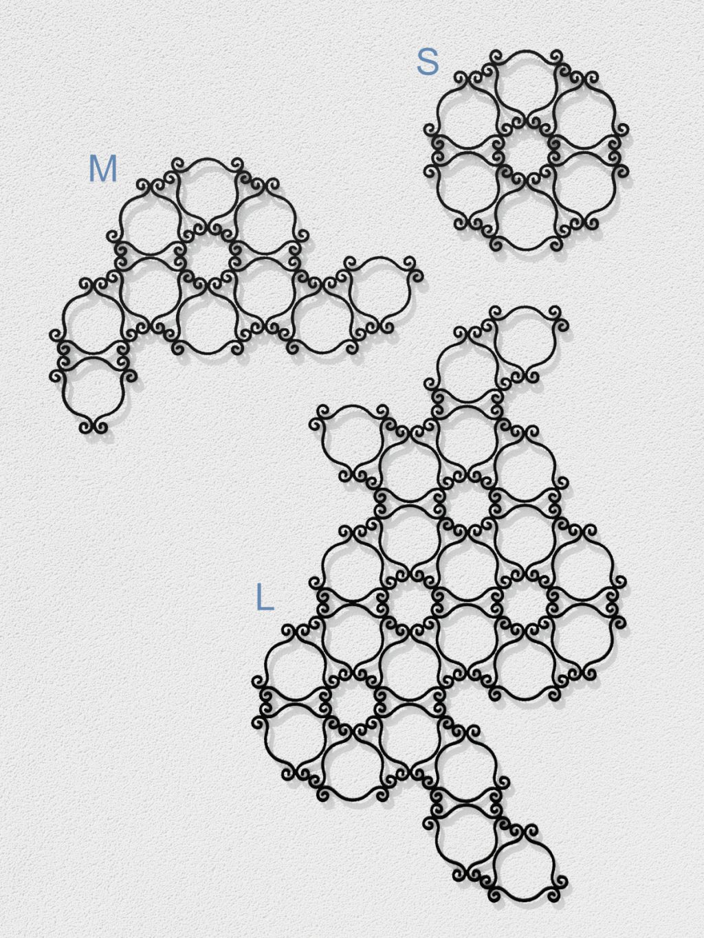 Dekoracja ścienna metalowa na rośliny pnące Trejaż Esso M 62x46 cm - obrazek 3