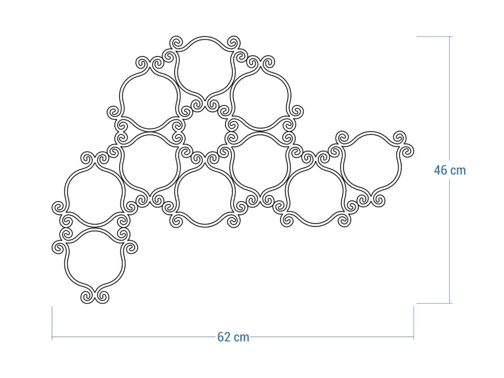 Dekoracja ścienna metalowa na rośliny pnące Trejaż Esso M 62x46 cm - obrazek 4