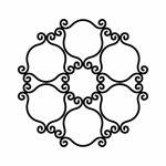 Dekoracja ścienna metalowa na rośliny pnące Trejaż Esso S 34x33 cm