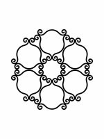 Dekoracja ścienna metalowa na rośliny pnące Trejaż Esso S 34x33 cm