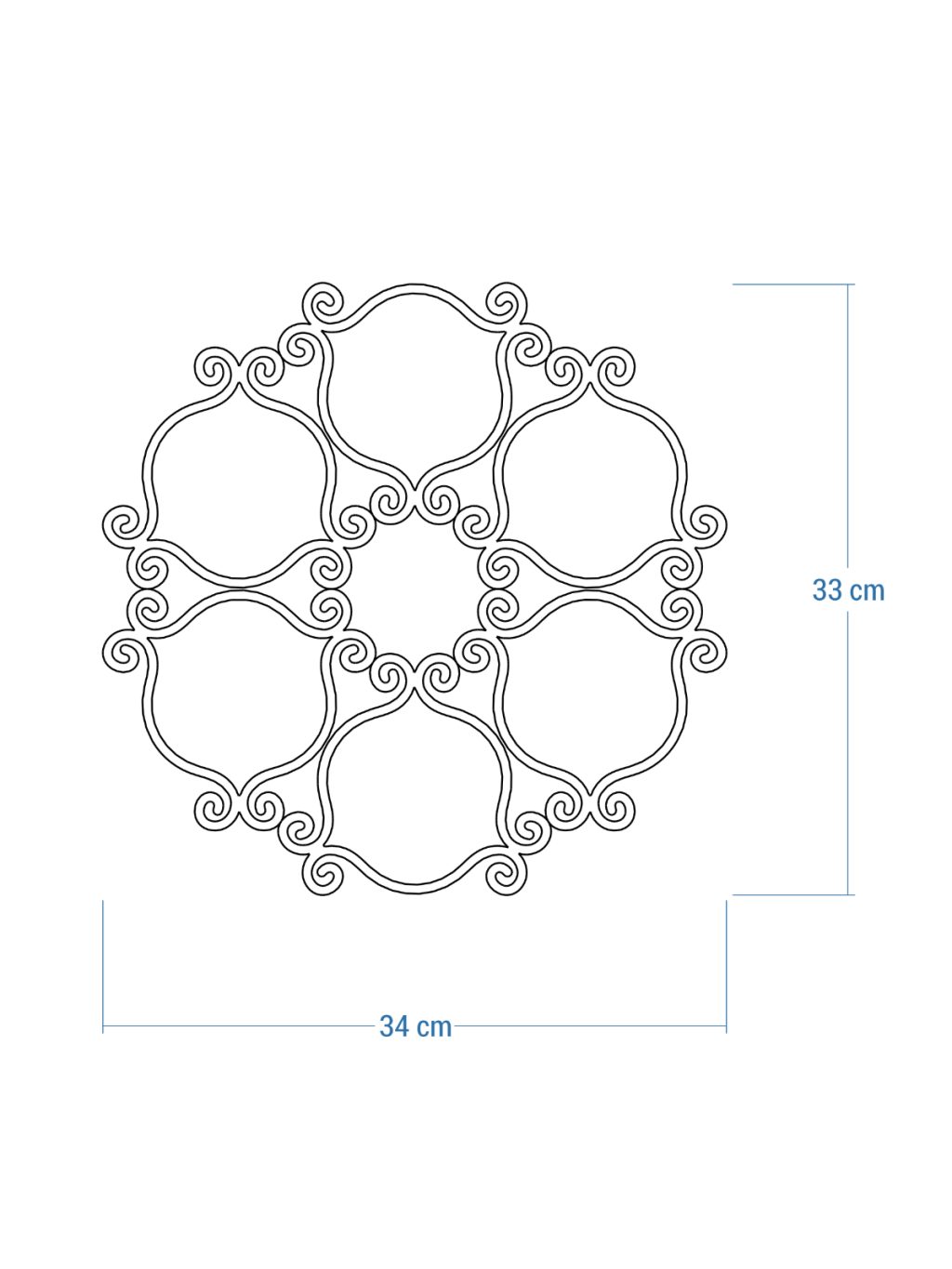 Dekoracja ścienna metalowa na rośliny pnące Trejaż Esso S 34x33 cm - obrazek 4