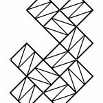 Dekoracja ścienna metalowa na rośliny pnące Trejaż Zigzag L 77x96 cm