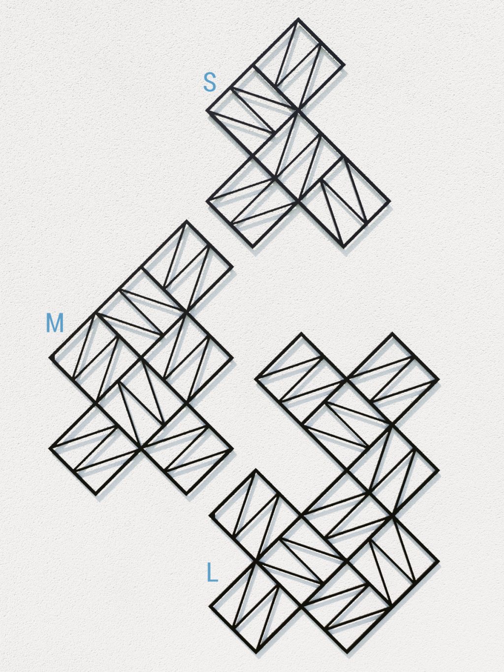 Dekoracja ścienna metalowa na rośliny pnące Trejaż Zigzag L 77x96 cm - obrazek 3