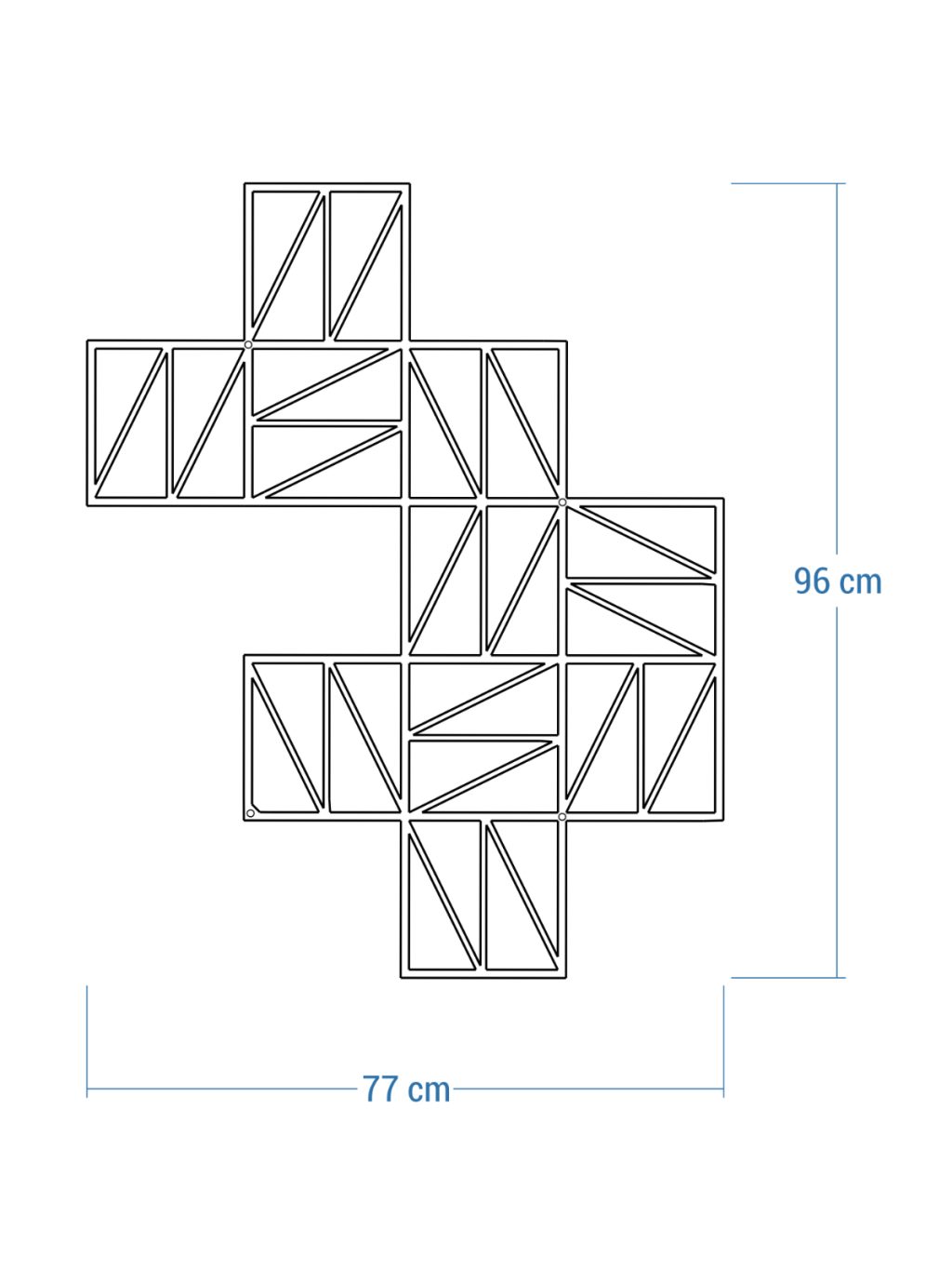 Dekoracja ścienna metalowa na rośliny pnące Trejaż Zigzag L 77x96 cm - obrazek 4