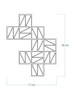 Dekoracja ścienna metalowa na rośliny pnące Trejaż Zigzag L 77x96 cm - obrazek 4