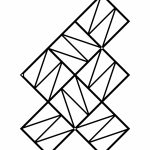 Dekoracja ścienna metalowa na rośliny pnące Trejaż Zigzag M 58x77 cm