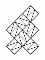 Dekoracja ścienna metalowa na rośliny pnące Trejaż Zigzag M 58x77 cm