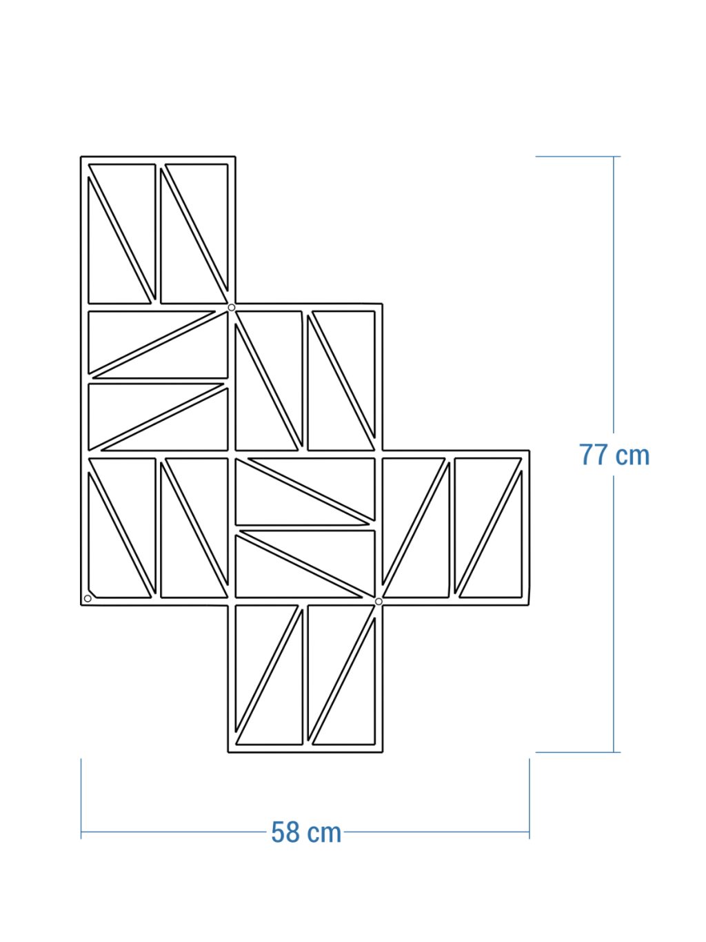 Dekoracja ścienna metalowa na rośliny pnące Trejaż Zigzag M 58x77 cm - obrazek 4