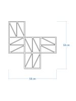 Dekoracja ścienna metalowa na rośliny pnące Trejaż Zigzag S 58x58 cm - obrazek 4