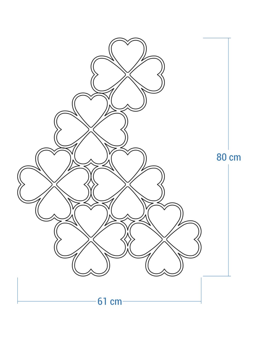 Dekoracja ścienna metalowa na rośliny pnące Trejaż Trebo M 61x80 cm - obrazek 4
