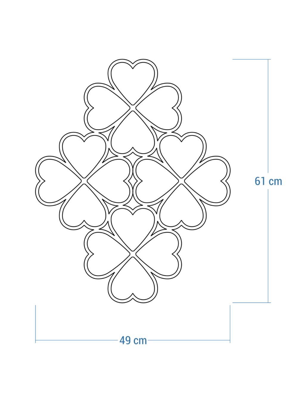 Dekoracja ścienna metalowa na rośliny pnące Trejaż Trebo S 49x61 cm - obrazek 4