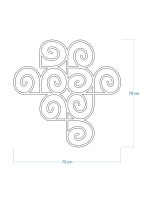 Dekoracja ścienna metalowa na rośliny pnące Trejaż Kumulus M 79x79 cm - obrazek 4