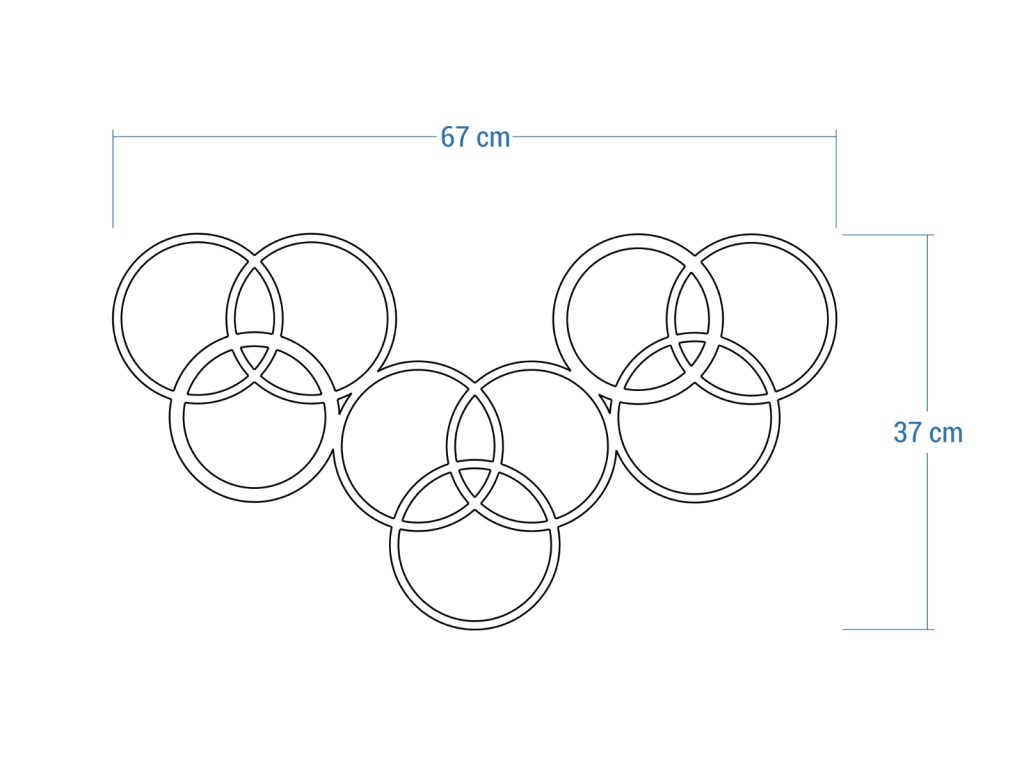 Dekoracja ścienna metalowa na rośliny pnące Trejaż Kulos S 67x37 cm - obrazek 4
