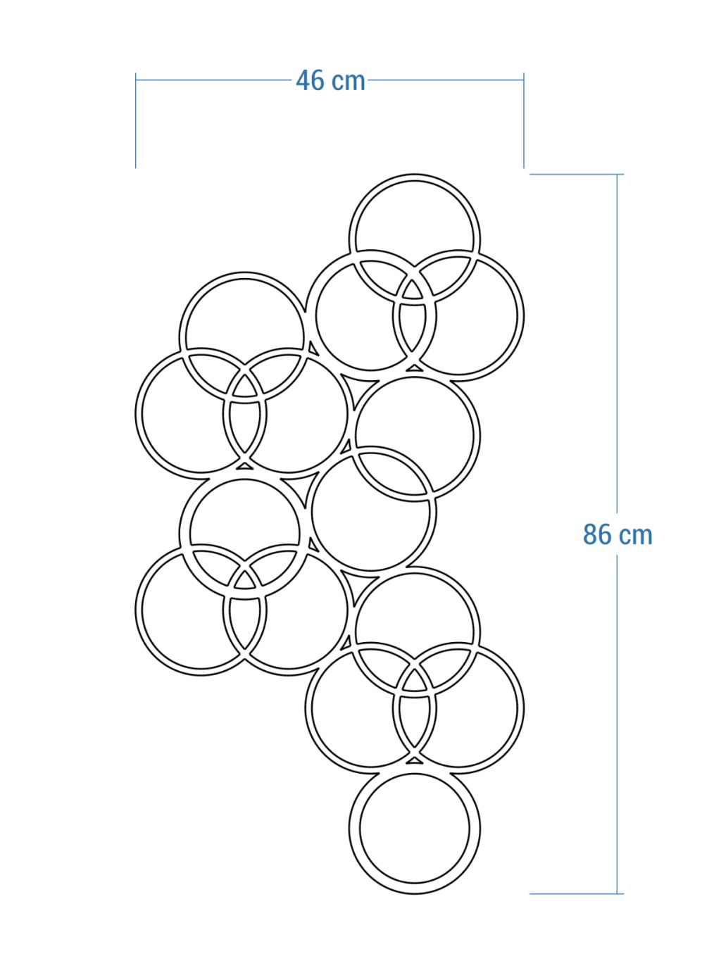 Dekoracja ścienna metalowa na rośliny pnące Trejaż Kulos M 46x86 cm - obrazek 4