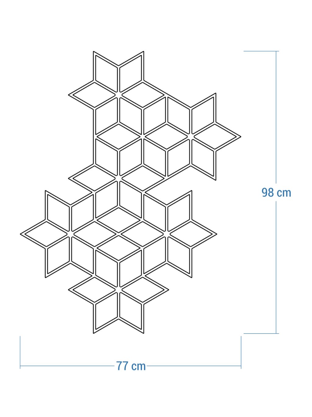 Dekoracja ścienna metalowa na rośliny pnące Trejaż Tahti L 77x98 cm - obrazek 2
