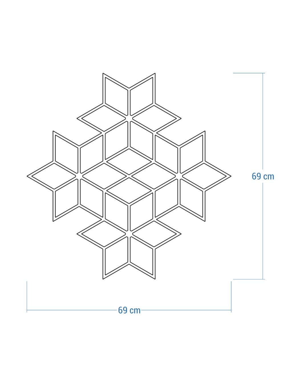 Dekoracja ścienna metalowa na rośliny pnące Trejaż Tahti M 69x69 cm - obrazek 4