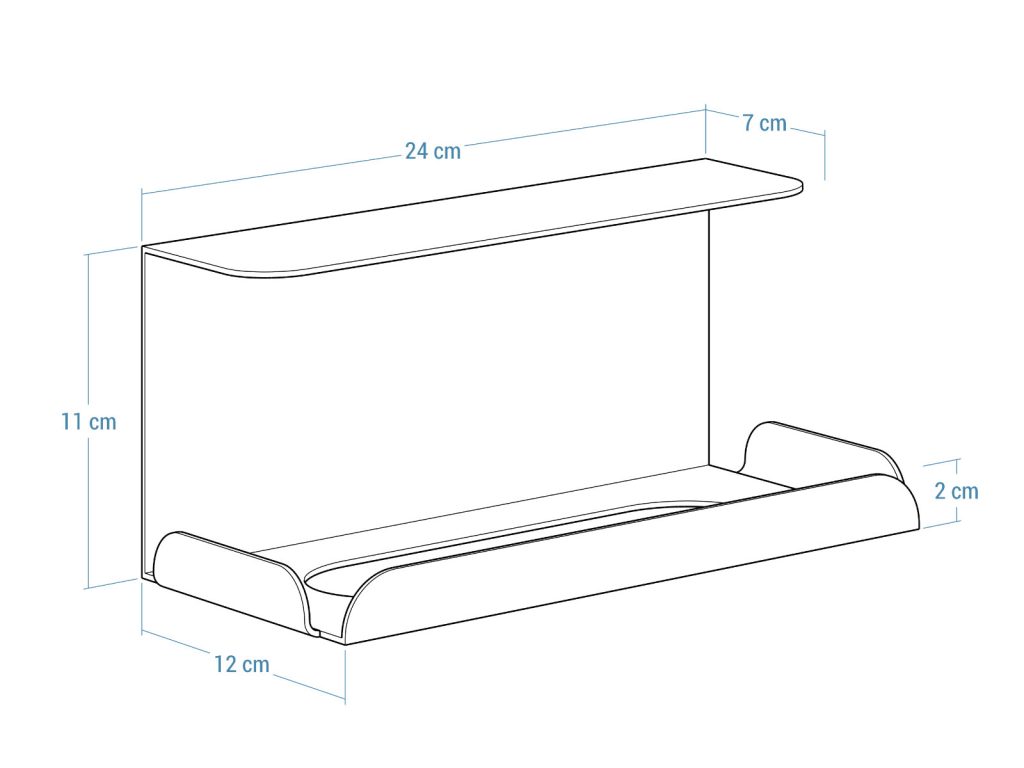 Metalowy uchwyt na chusteczki pod szafkę - obrazek 4