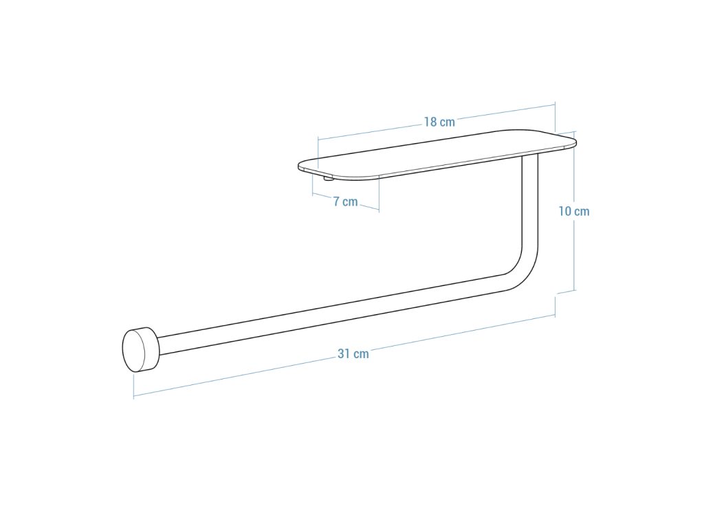 Metalowy uchwyt na ręcznik papierowy Simple - obrazek 4